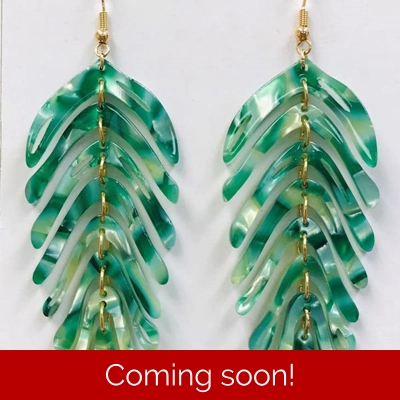 Monstera Leaf Earrings
